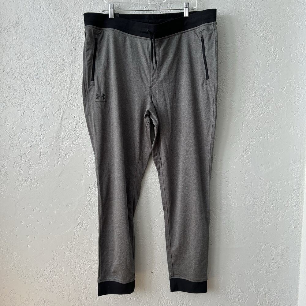 Under Armour ColdGear Jogger Sweatpants Mens XXL Gray Black Athletic NWT
